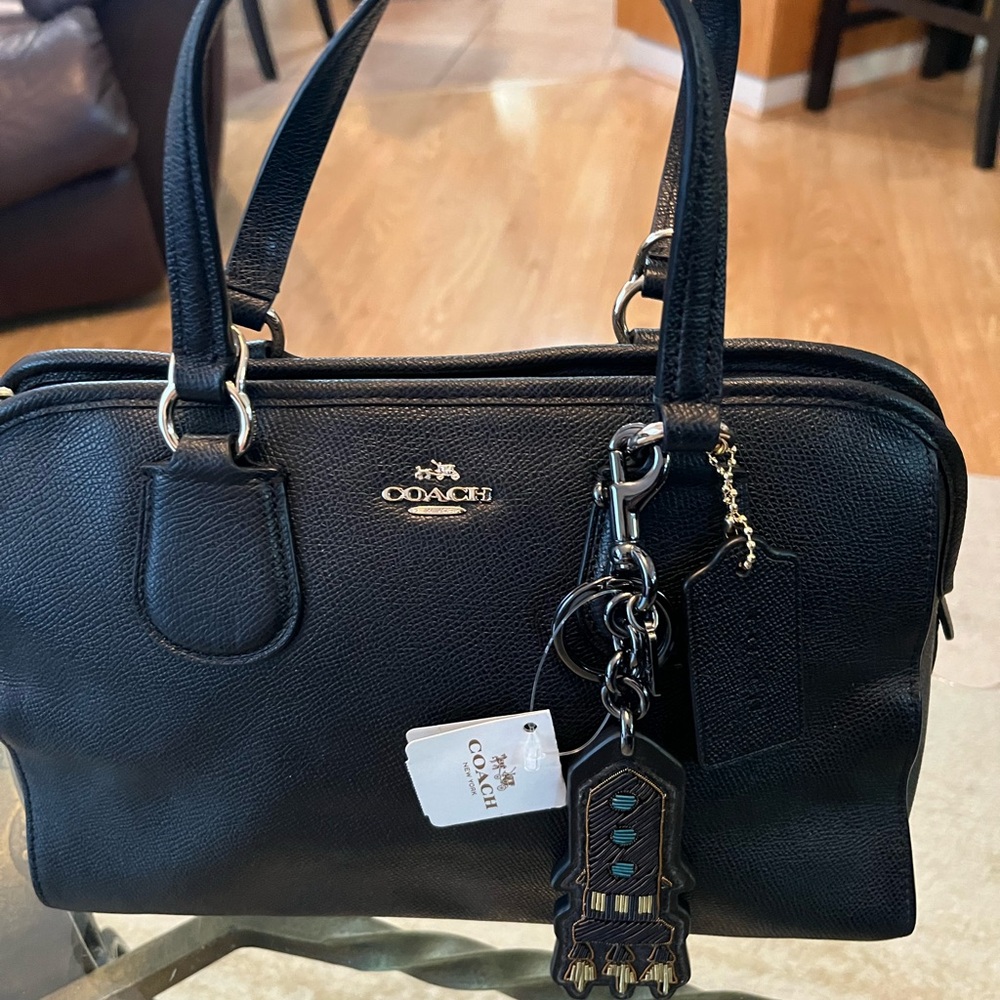 NWOT  COACH Handbag with a Hard to Find NWT ROCKET Coach charm Stunning